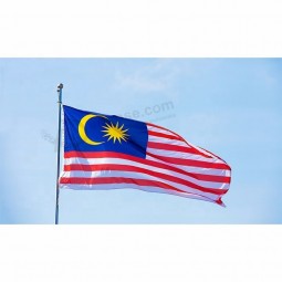 Low price wholesale  national flag outdoor hanging custom 3x5ft printing polyester  malaysia  flag