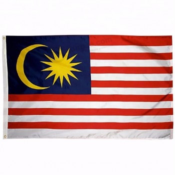 Gewohnheit 100% Polyester Malaysia nationale Landesflagge