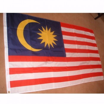 polyester digital printed 3'x5' malaysian malaysia flags