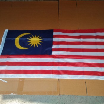 90 * 180 cm 3 * 6 pies fábrica de bandera de Malasia directamente suministro