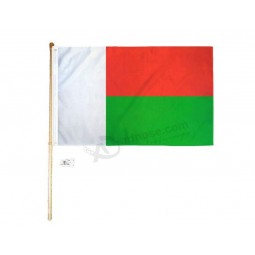 groothandel superstore 3x5 3'x5 'polyester vlag van Madagaskar met 5' (voet) vlaggenmast Kit met muurbeugel en schroeven (geïmporteerd)
