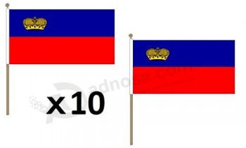 Fahne Madagaskar Fahne 12 '' x 18 '' Holzstab - madagassische Fahnen 30 x 45 cm - Fahne 12x18 in mit Stange