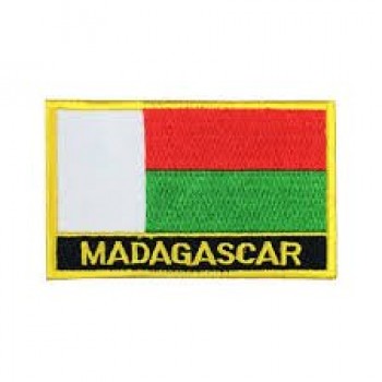 마다가스카르 깃발 헝겊 조각 / 국제 여행 헝겊 조각