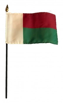 kleine 4 x 6 inch mini 4x6 inch miniatuur bureau & tafel vlag banner met polyester stok - Azië & Afrika GRP 3
