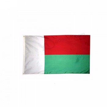 bandiera nazionale del Madagascar in poliestere 3x5ft personalizzata