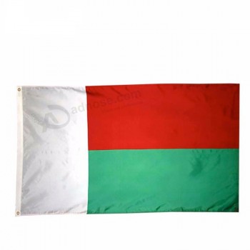 оптовая пользовательские высокое качество цифровой 100d полиэстер мадагаскар флаг
