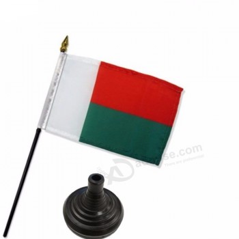 Venta directa solidez y duradera pequeña bandera de escritorio de Madagascar