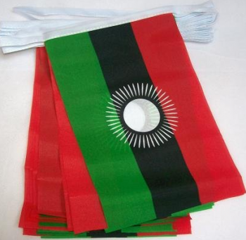 Decoratieve mini bunting vlag van polyester voor buiten Malawi
