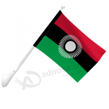pequeña bandera de malawi montada en la pared de poliéster para decorativos