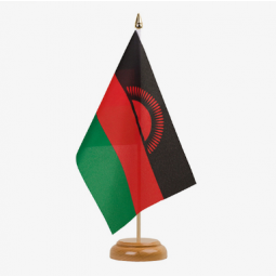 bandera de mesa de poliéster malawi bandera de escritorio con soporte