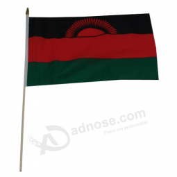 polyester stof sport Fan juichende land kleine malawi hand vlag