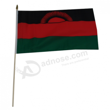 mão pequena do malawi acenando bandeiras para eventos