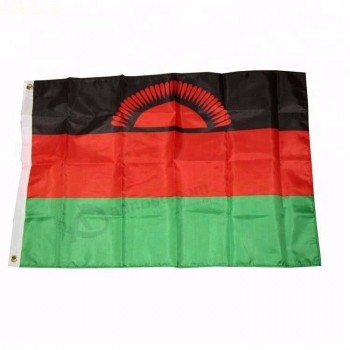 bandiera nazionale in poliestere 3x5ft stampata del malawi