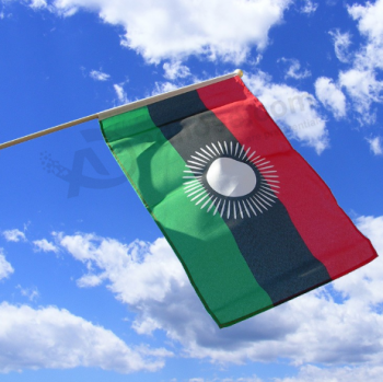 bandera de palo pequeño de poliéster malawi para deportes