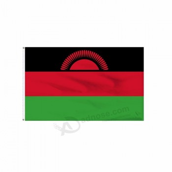 bandeiras nacionais de poliéster impressas por atacado do país do malawi