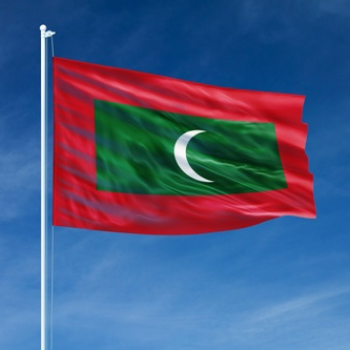 몰디브 국기 폴리 에스터 직물 국가 몰디브 국기