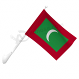 장식을위한 작은 폴리 에스테 잘 고정 된 몰디브 깃발