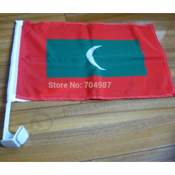 Silk Screen Printing Mini Maldives flag for Car Window