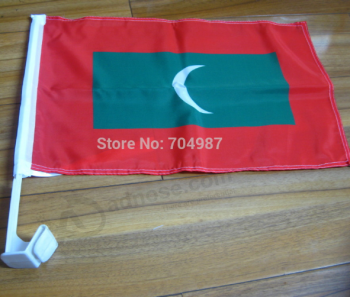 Silk Screen Printing Mini Maldives flag for Car Window