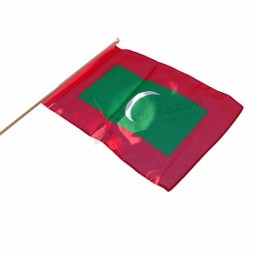 Sportfan jubeln Land kleine Malediven Hand Flagge