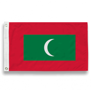 doppelt genähte Malediven Flagge Polyester Malediven Banner