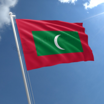 bandera nacional del país de Maldivas de encargo del tamaño estándar