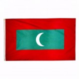 3x5ft полиэстер трафаретная печать Мальдивы национальный флаг страны