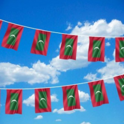Outdoor decorative mini Maldives polyester bunting flag
