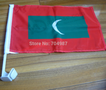 聚酯马尔代夫国家汽车标志与塑料杆