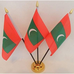 polyester mini office Maldives table top flags