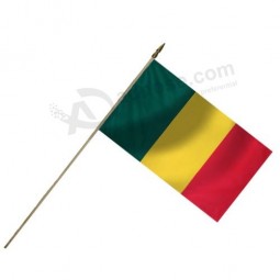 bandeira de mali 12x18 polegadas montado E poli