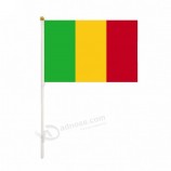 Fan de promoción de venta caliente bandera de la mano de la bandera de la nación de mali