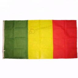 3x5ft goedkope hoge kwaliteit mali land vlag met twee oogjes aangepaste vlag / 90 * 150cm alle wereldland vlaggen