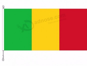 дешевые 100d полиэстер Мали Красный флаг желто-зеленый