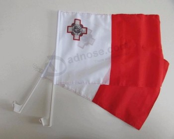 bandera tejida del clip de la ventana del coche del país de Malta del poliéster