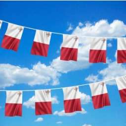 decorative polyester maltese country string bunting flag