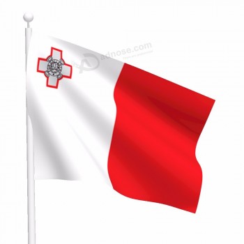 Estampado de poliéster grande bandera maltesa bandera nacional de malta