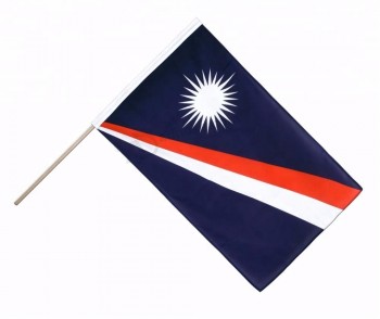 Barato al por mayor islas marshall agitando la mano mini bandera