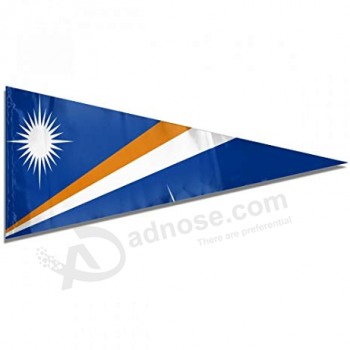 Poliéster decorativo Islas Marshall bandera triángulo bunting banderas