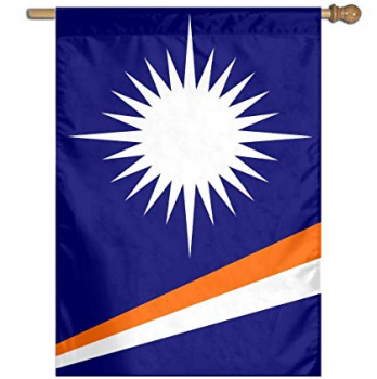 Metal holder custom outdoor Marshall Islands garden flag