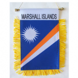 polyester marshall islands national car hanging mirror flag