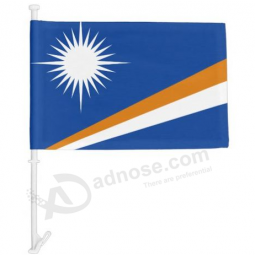 Tejido de poliéster mini bandera de las islas Marshall para ventana de coche