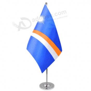 Venta caliente bandera de mesa de las islas Marshall con base de matel