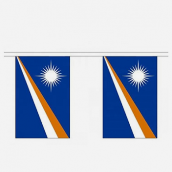 Decorative Mini Polyester Marshall Islands Bunting Banner Flag