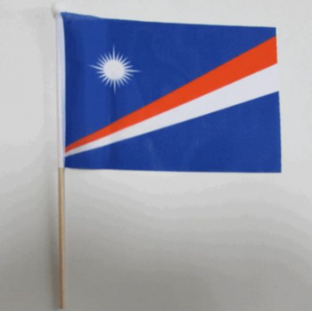 pequeña bandera de mano bandera de palo de islas marshall