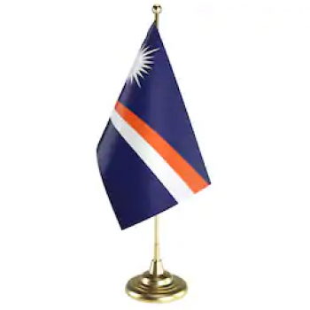 Bandera de escritorio de mesa decorativa personalizada de fábrica de las islas Marshall