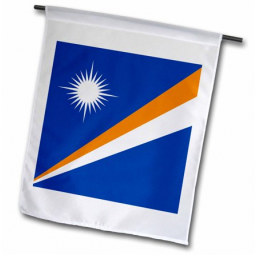 Bandera decorativa de venta personalizada del jardín de las islas Marshall con poste