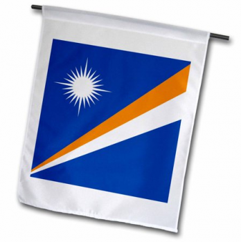 Bandera decorativa de venta personalizada del jardín de las islas Marshall con poste
