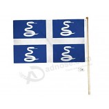 kaputar 5 wood flag pole Kit wall mount bracket 3x5 martinique country polyester flag | model FLG