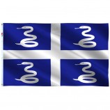 Martinique vlag 3 X 5 Ft, canvas header en dubbel gestikt - messing ringetjes voor eenvoudige weergave